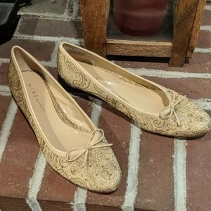 Nine & Co. Sparkly Brocade Kitten Heels